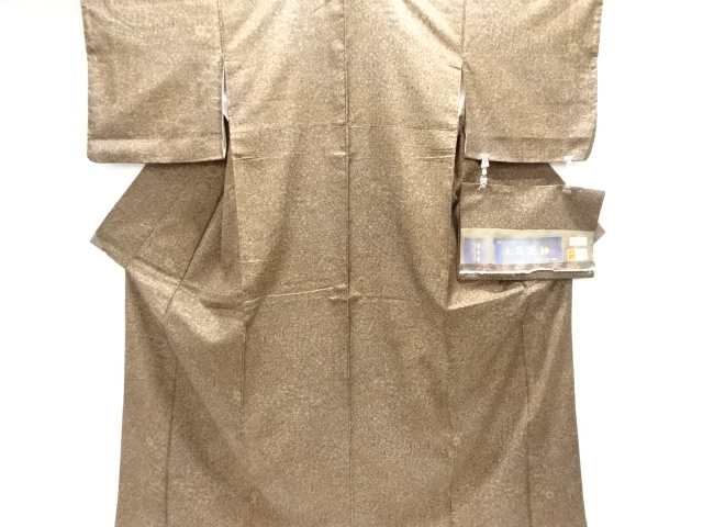 草木染　花更紗模様本場大島紬着物(染)